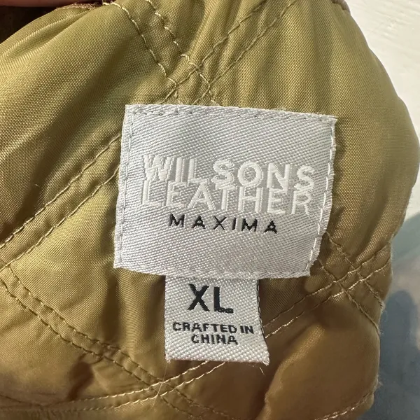Wilson’s Leather Maxima Brown Fur Lined Vest Size XL EUC - Image 10
