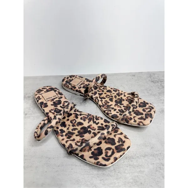 Dolce Vita Sandals‎ Size 7.5 Animal Print Double Strap Flat Sandal - Image 3