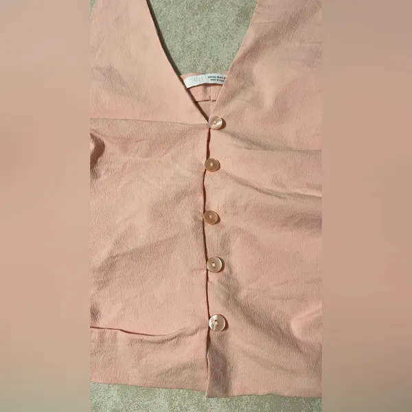 Zara TOP HALTER VEST WITH GATHERING - Image 3