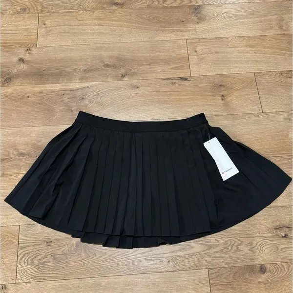 NWT Lululemon High-Rise Pleated Tennis Skirt in Black Size 14 - Image 9
