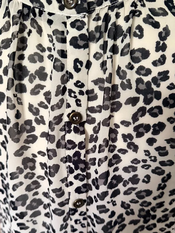 Doe & Rae Black Gray Sleeveless Top Medium - Image 3