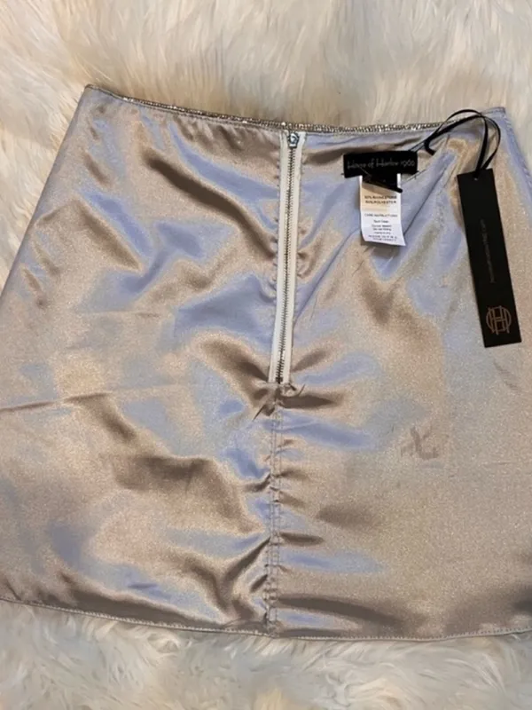 House of Harlow 1960 x Revolve Rhinestone Mini Skirt Sparkly Festival Coachella - Image 7