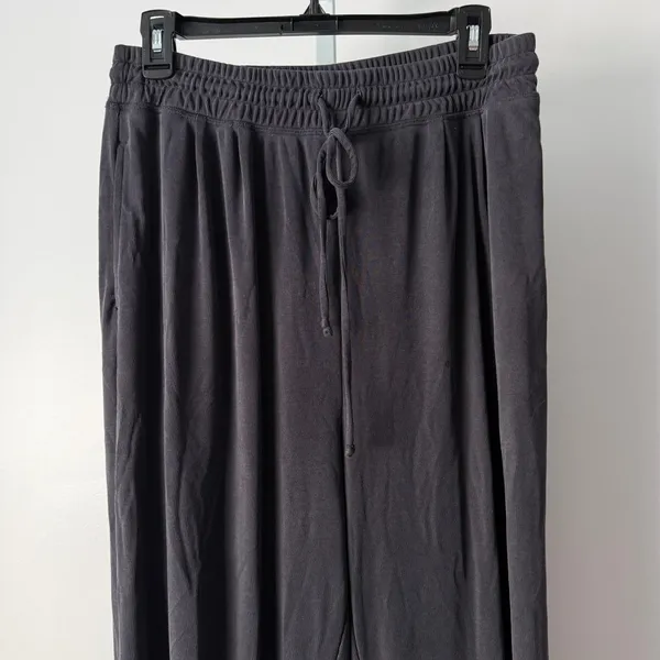 Anthro Saturday Sunday‎ S Black Ribbed Knit Harem Jogger Pants Lounge Streetwear - Image 3