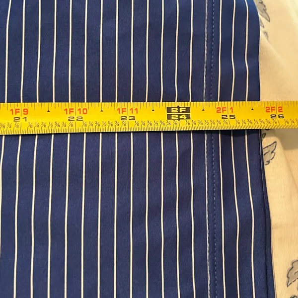 Nike Golf Tour Performance Dri Fit Striped Polo Shirt Blue Womens XL - Image 7