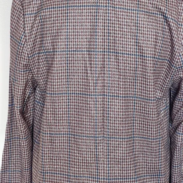 Sanctuary Daily Oxford Blazer Jacket  Medium Single Button Plaid Preppy Workday - Image 9