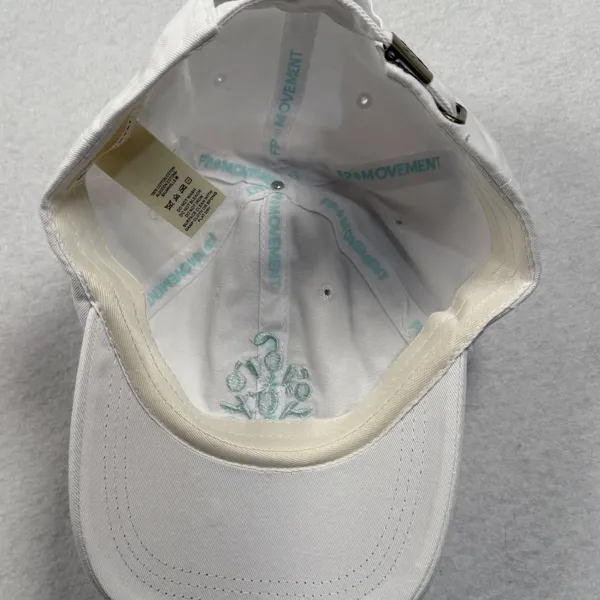 FP Movement Big Buti Baseball Cap Womens White Embroidered Floral Hat NWOT - Image 7