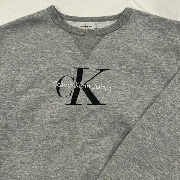 Calvin Klein Vintage Grey Crew Neck Size‎ Small - Image 4