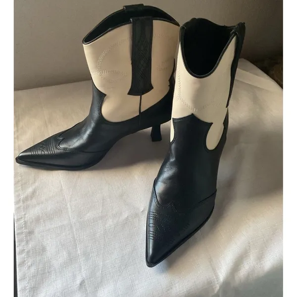 Circus NY by Sam Edelman Women's Olana Flower Size 8 Black/Vanilla Bean - Image 14
