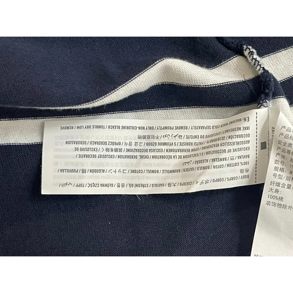NEW Abercrombie & Fitch Blue Striped Collared Long Sleeve Polo Sweater Dress M - Image 4