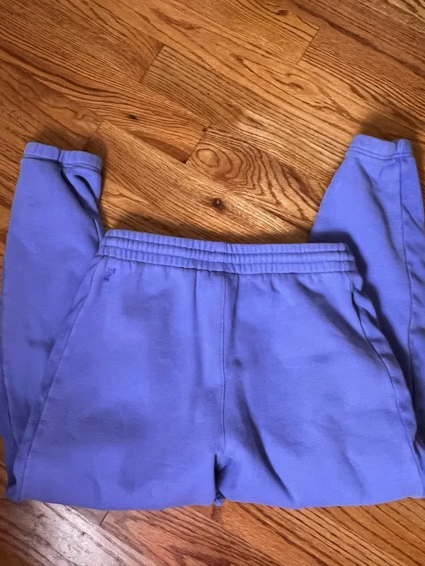 Aritzia TNA Bright Periwinkle Blue Jogger Sweatpants Boyfriend Fleece - Image 8