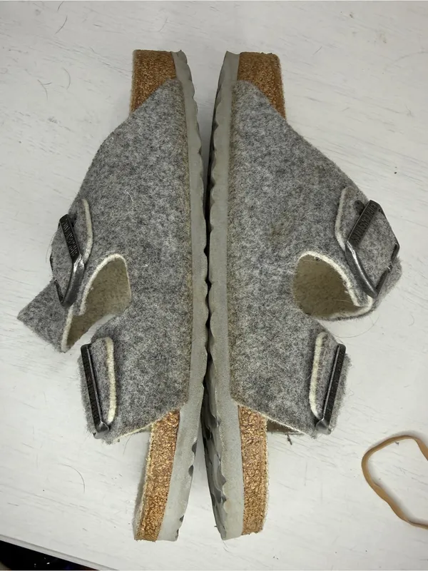 Birkenstock Arizona Rivet Wool Shearling Sandals sz 9W - Image 10