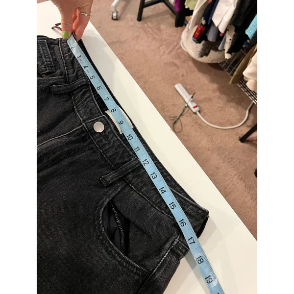 Universal Thread High Rise Wide Leg Black Cotton Denim Jeans Size 12 Regular - Image 11