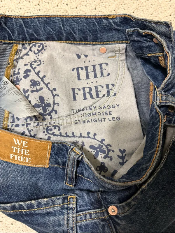 We The Free Straight-Leg Tinsley Baggy High Rise Straight Leg 30 - Image 9