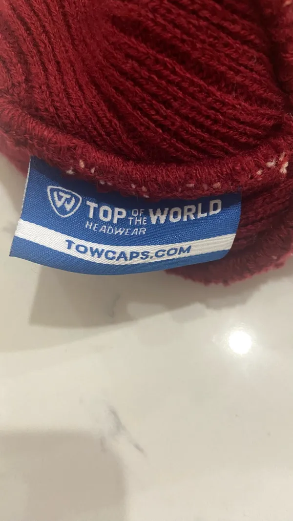 Top Of The World Florida State Seminoles FSU Noles Garnet Gold Knit Pom Beanie Hat - Image 6