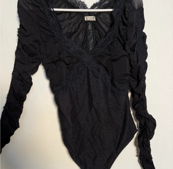 Free People Bodysuit Intimately Black - Image 7