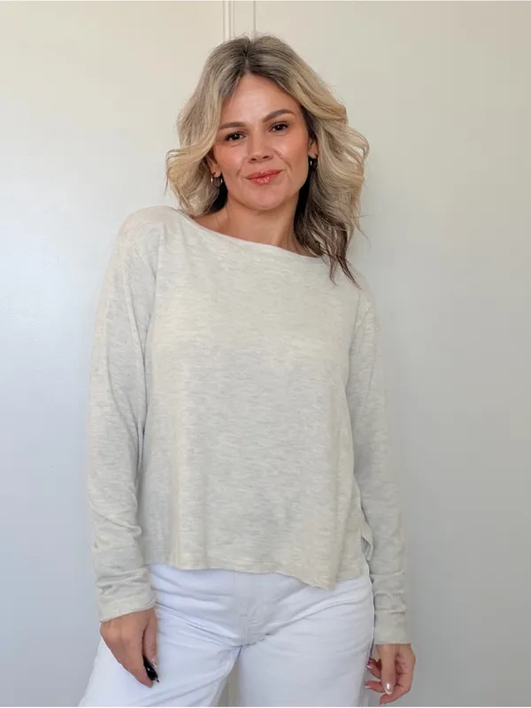 New Project Social T Boatneck Long-Sleeve Top - Image 4