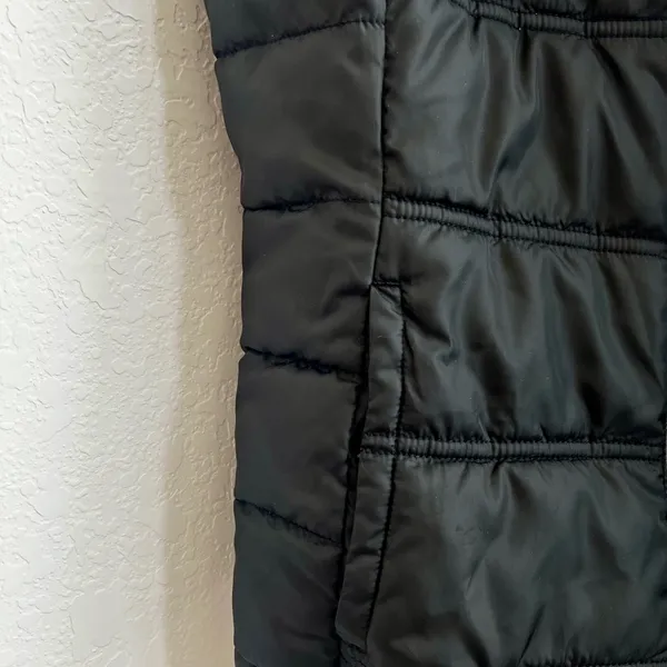 Authentic American Heritage Black Puffer Vest with Gray Interior - Image 3