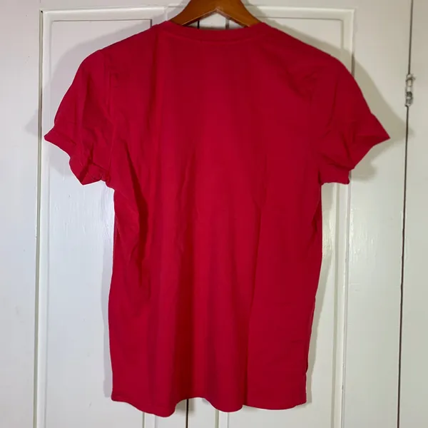 Mod-O-Doc 2 Casual Elegance Womens Red V-Neck 100% Cotton T-Shirt Medium - Image 6