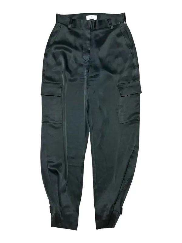 Babaton Aritzia Refined Satin Cargo Pant In Black Size 2 - Image 3
