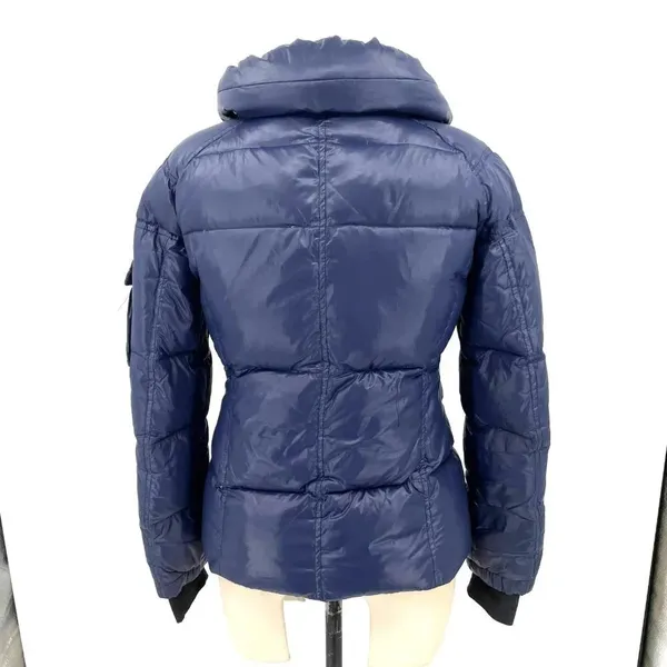 S13 Quilted Down Short‎ Puffer Jacket Navy Blue Size XS - Image 6