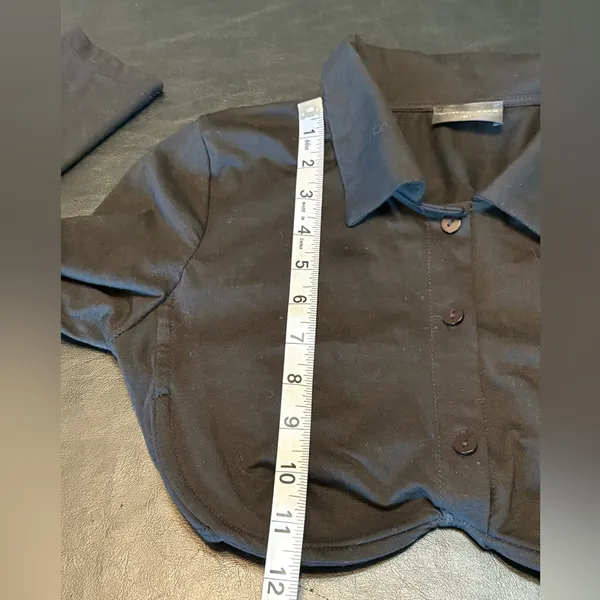 White Fox Pretty in Paris Black Long Sleeve Crop Top Size M sold out online - Image 11
