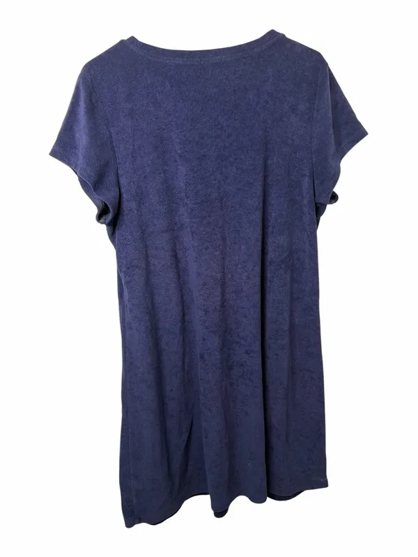 Offline by Aerie Women's Navy Short-Sleeve Terry Shift Dress - Image 2