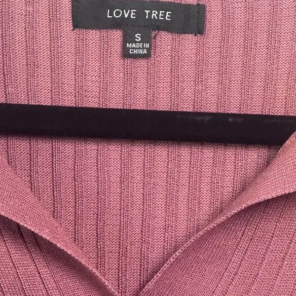 Love Tree Mauve Long Sleeve Sweater Dress with Collar Size S NWOT Bodycon‎ Fall - Image 4