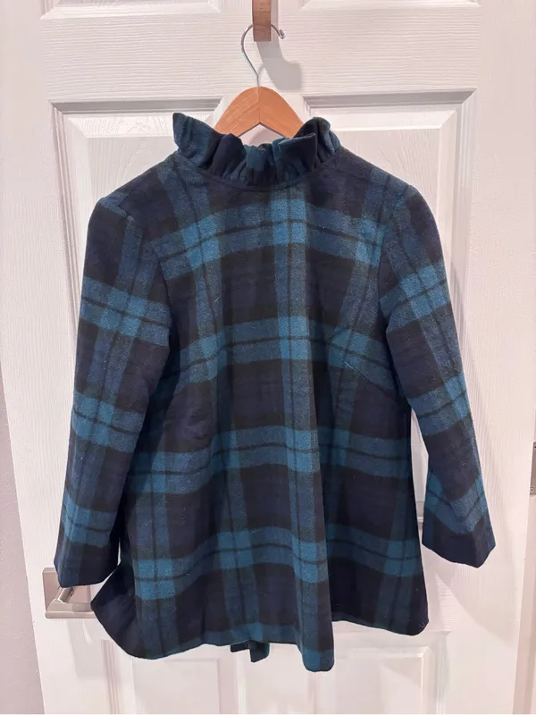 Tuckernuck Blackwatch Plaid Faye Tie Blouse Size Small - Image 11
