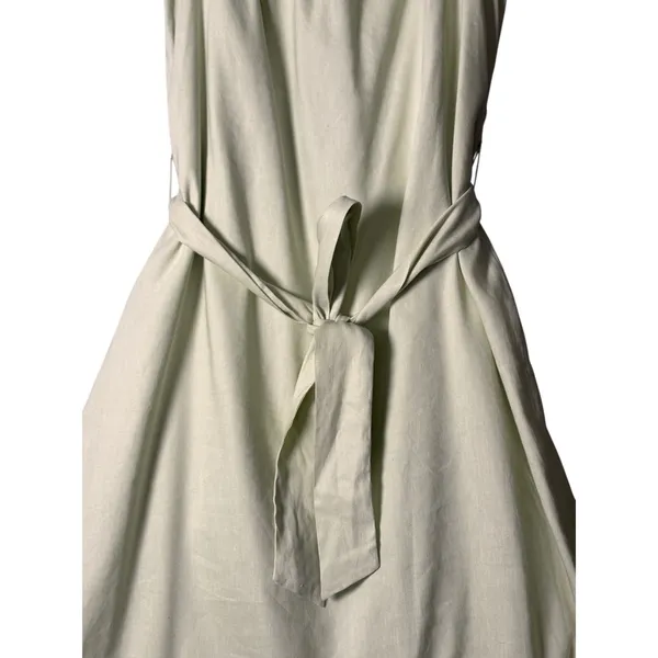 Antonio Melani Womens Elina Dress 4 Light Green Linen Ruffle Midi Cottagecore - Image 5