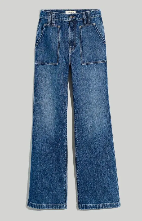 Madewell 11" High-Rise Flare Jeans in Whitethorn Wash: Workwear Edition 31 - Image 10
