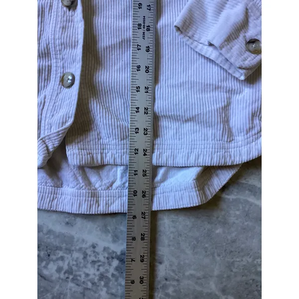 Madewell White Corduroy Shirt Jacket NG882 Womens M Cotton Shacket Button Up - Image 4