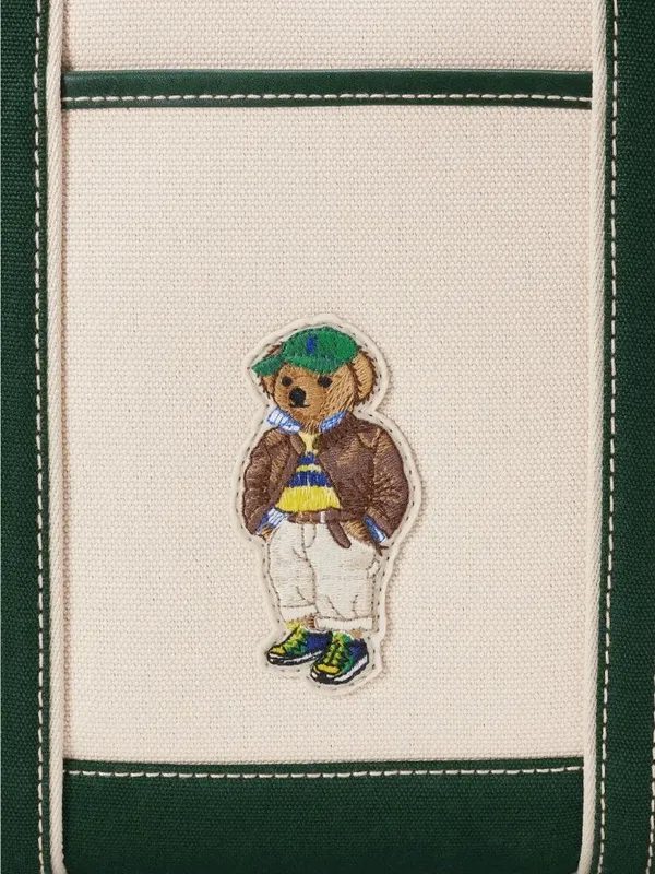 Polo Ralph Lauren Fall Bear Tote in Ecru & Juniper Womens Bag - Image 4