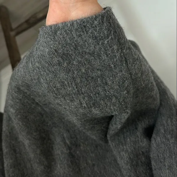 Gray Warm Coat Blazer Oversized XS - Image 5