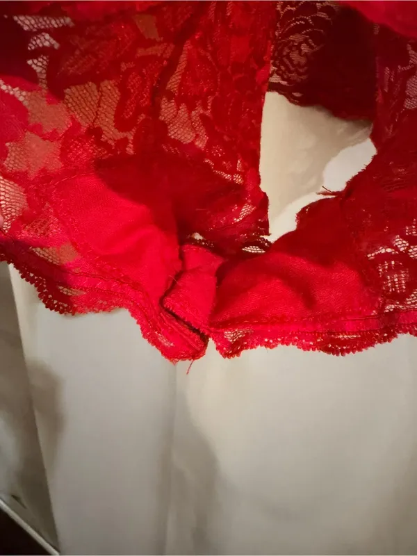 Rampage Red Lace Chemise Bodysuit - Image 2