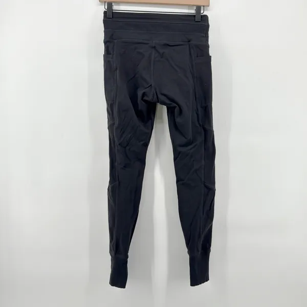 Athleta Women's Excursion Jogger Leggings Pockets Black Ribbed Small‎ - Image 3