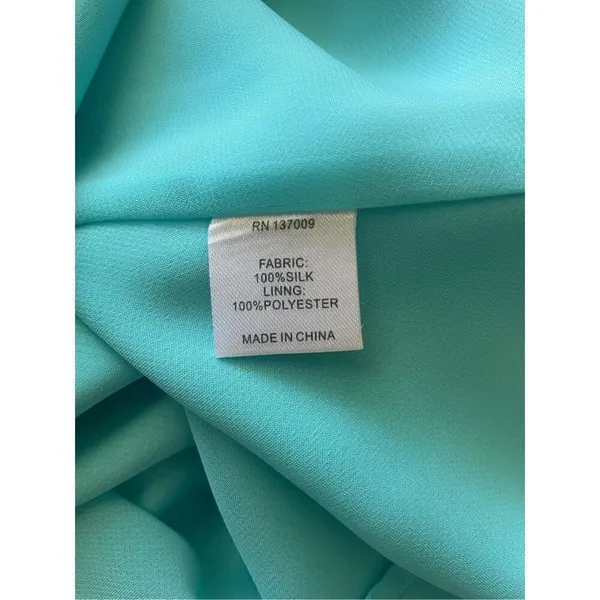 Annie Griffin Sky Blue Women's 100% Silk Tank Top with Polyester Lining Size XS - Image 6