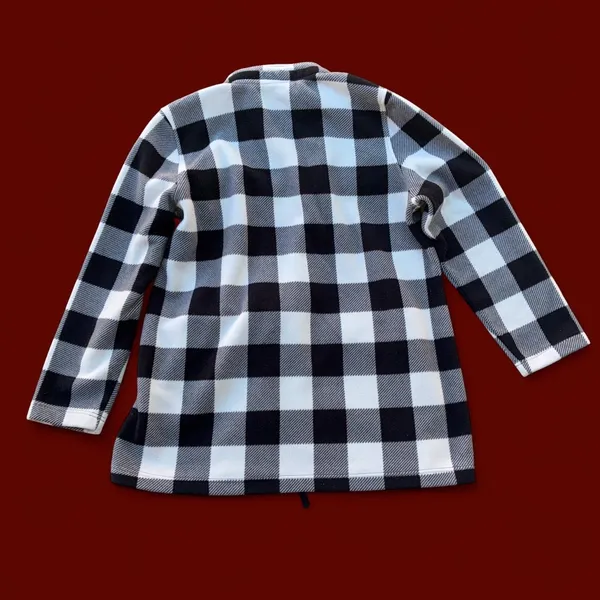 Black & white checkered zip up jacket - Image 4