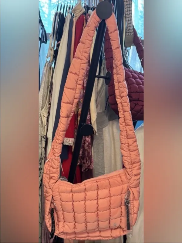 NWT Free People FP Movement Quilted Baby Carryall Sling Bag ballet slipper pink - Image 7
