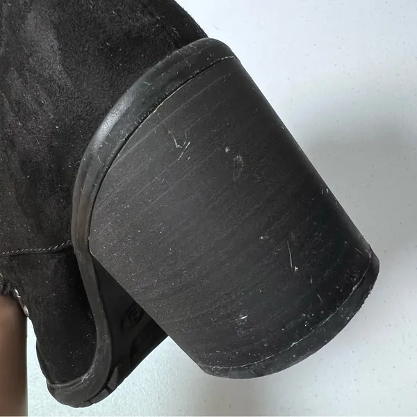 A New Day Larina Black Faux Fur Heeled Ankle Boots - Image 13