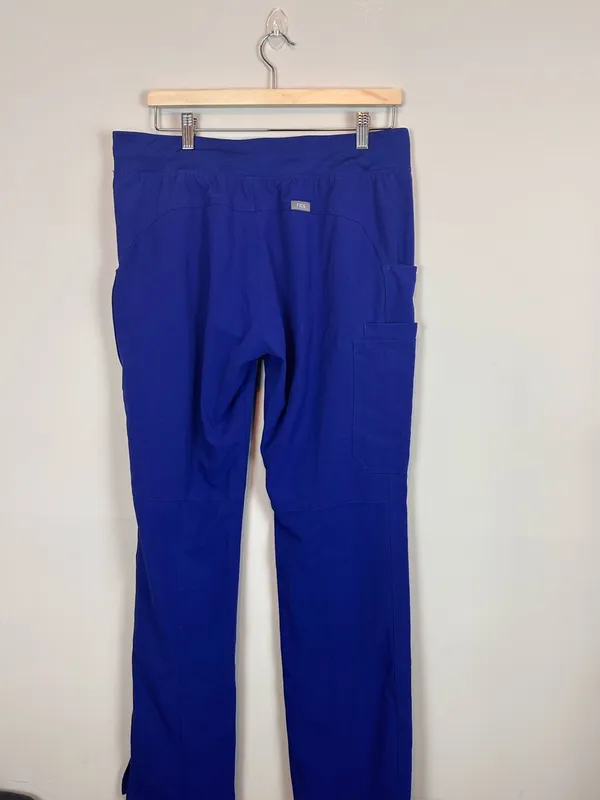 FIGS Kade Cargo Scrub Pants M Tall Royal Blue Straight Leg T21004T - Image 4