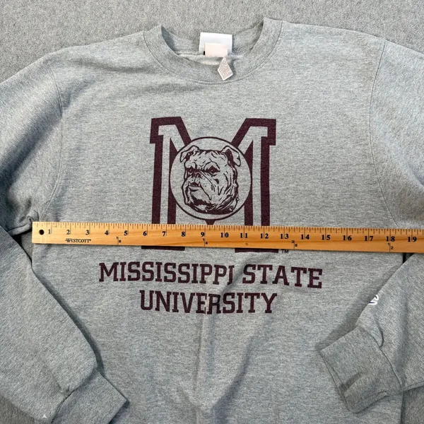 Mississippi State University Bulldogs Champion Crewneck Sweatshirt Size Small - Image 8