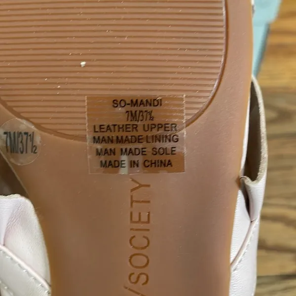 Sole Society Mandi Ruffled Leather Slide‎ Sandals Spring Blush Pink 7M 37.5 - Image 9