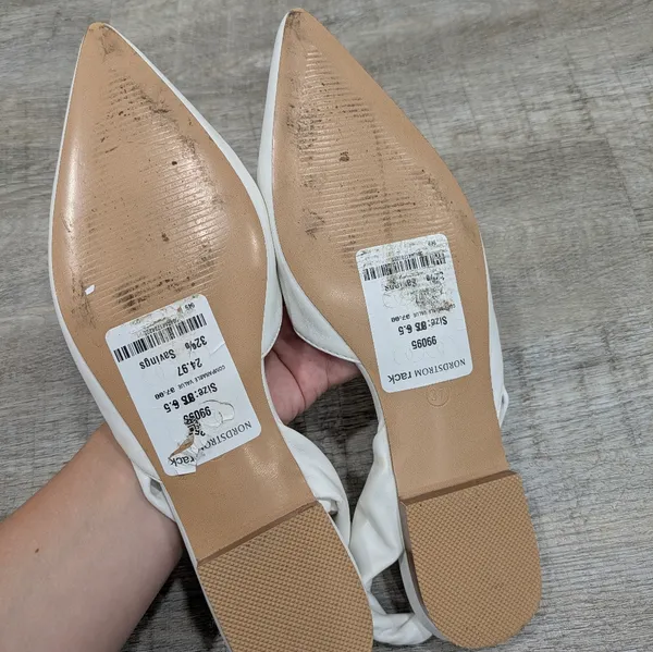 Topshop White Slingbacks Size 37 - Image 3