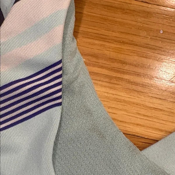 Lululemon Athletica Striped Aqua and Navy Bra - Image 2