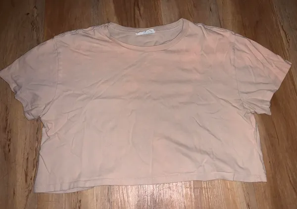 Crop T Shirt Tan Size M - Image 2