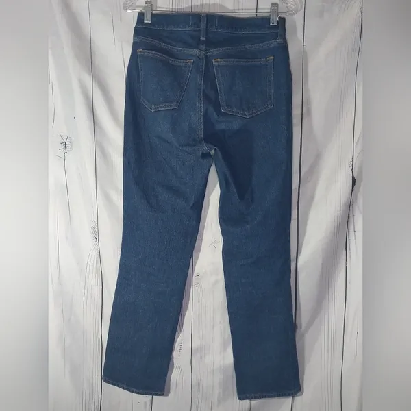Abercrombie & Fitch Dark Blue The 90's Straight Leg Mid Rise Curve Love Jeans - Image 2