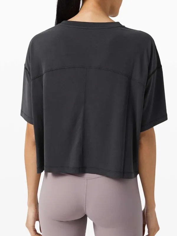 Lululemon Ease of It All Short Sleeve Black Size Large Athleisure - Image 7