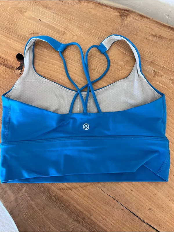 lululemon athletica free to be longline sports bra blue - Image 2