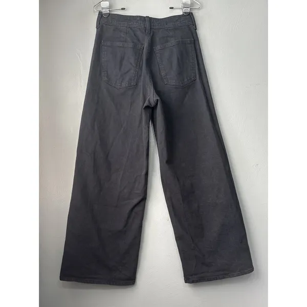 Universal Threads Sailor Wide Leg Jeans Size 6 Black High Rise Lagenlook Street - Image 3