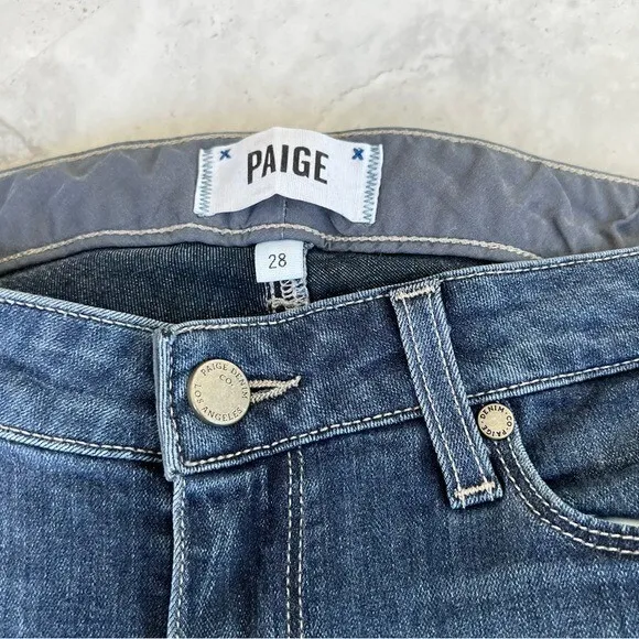 Paige Skyline Skinny Cassie Jeans 28 Regular Blue Dark Wash‎ Stretch Denim EE - Image 5